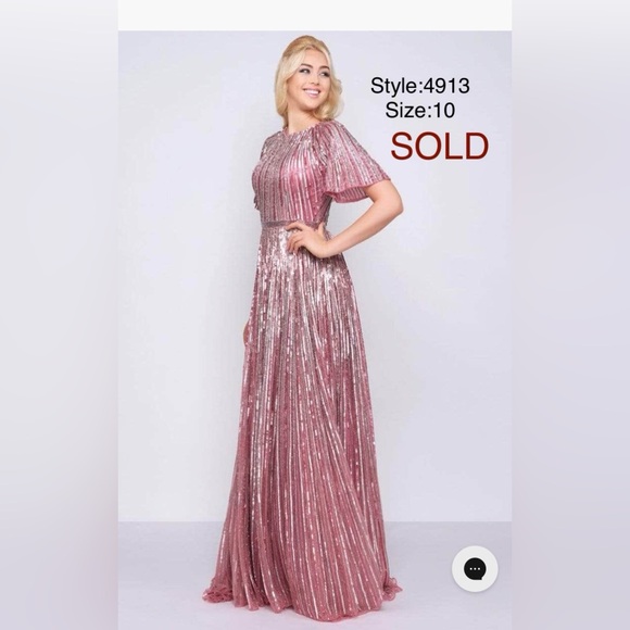 Mac Duggal Dresses & Skirts - Bell sleeve ombré sequined gown